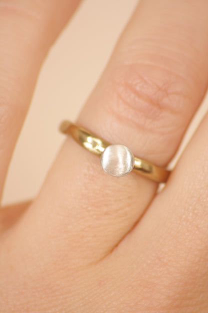 Sayaka Copper Silver Head Ring