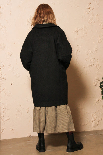 Alpaca Mosser Coat Black