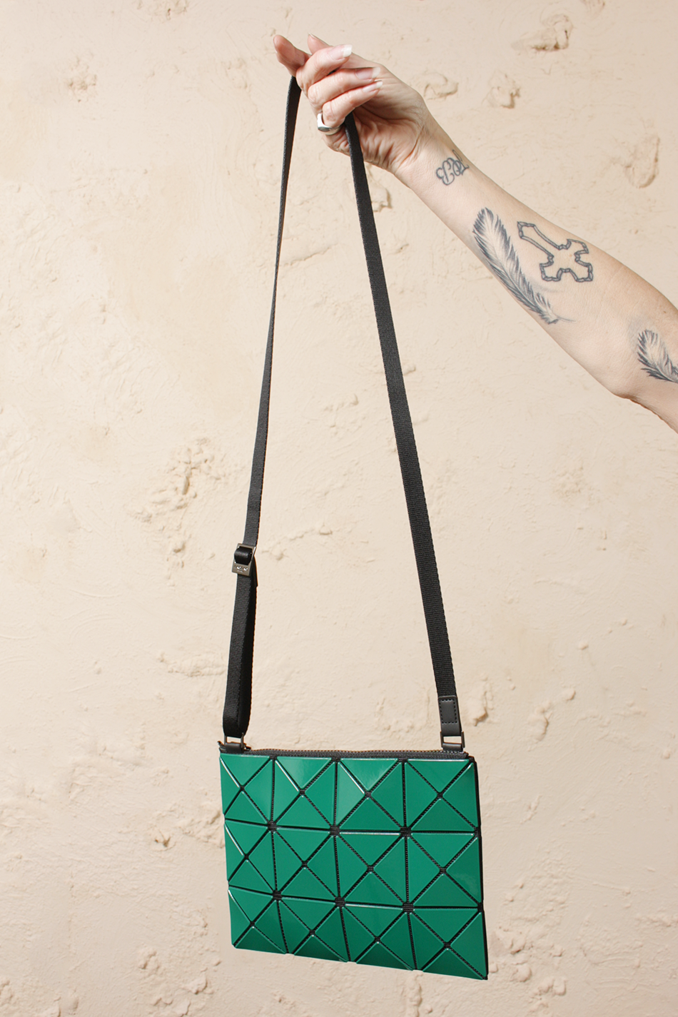Small Lucent Two Tone Crossbody Green
