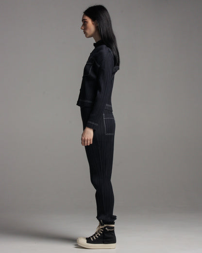 Ramie Denim Look Pants