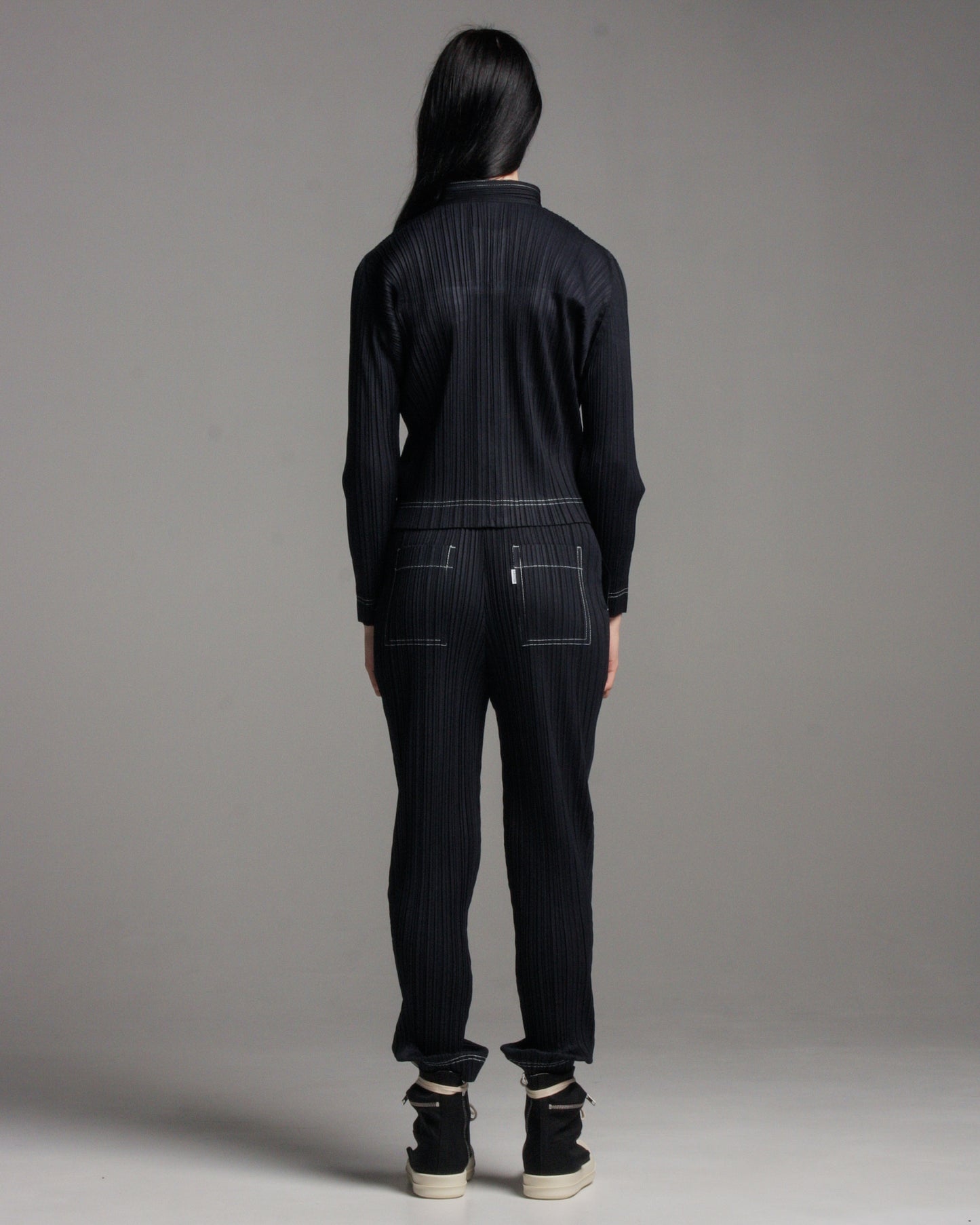 Ramie Denim Look Pants