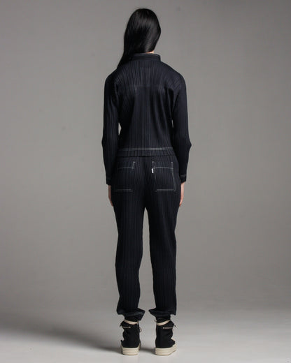 Ramie Denim Look Pants