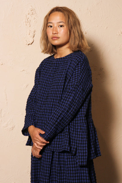 Gingham Pullover Blue