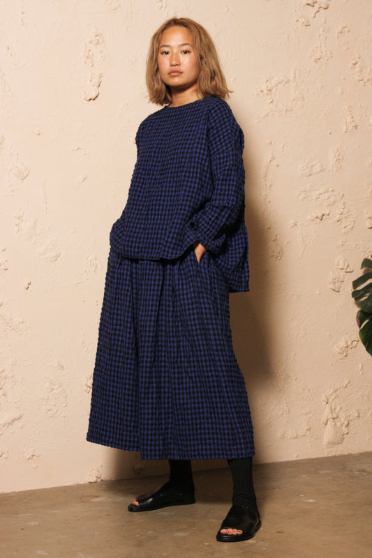 Gingham Skirt Blue