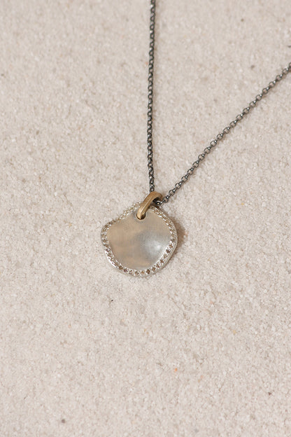 Medal Cognac Diamond Necklace