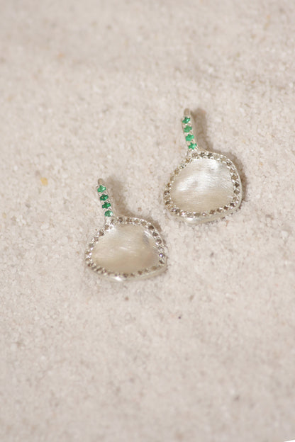 Medal Grey Diamond Earrings