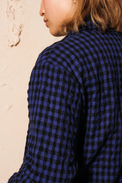 Gingham Jacket Blue