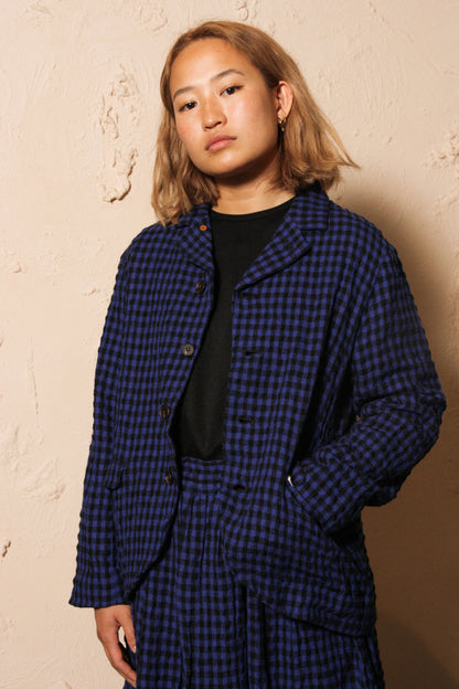 Gingham Jacket Blue