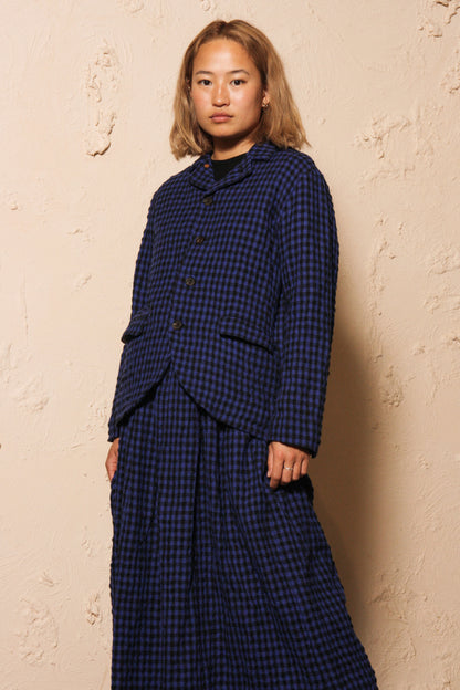 Gingham Jacket Blue