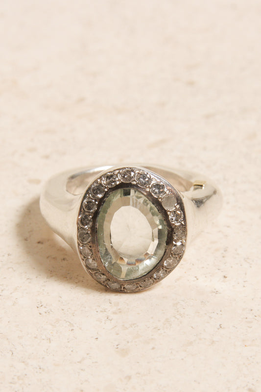 Grayle Prasiolite Ring