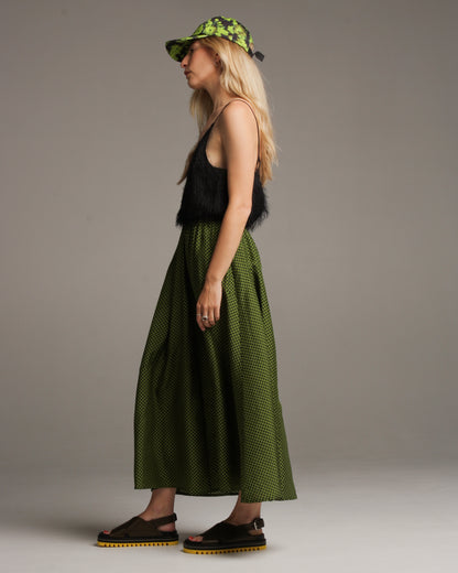 Safron Black and Pear Polka Skirt