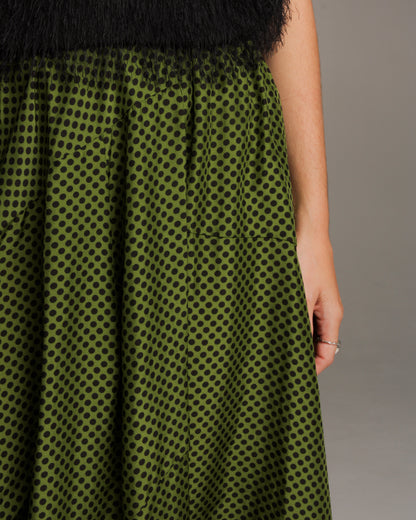 Safron Black and Pear Polka Skirt