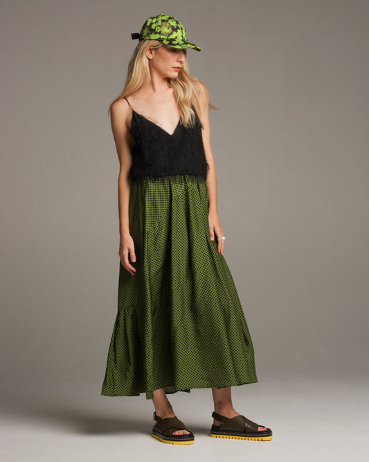 Safron Black and Pear Polka Skirt