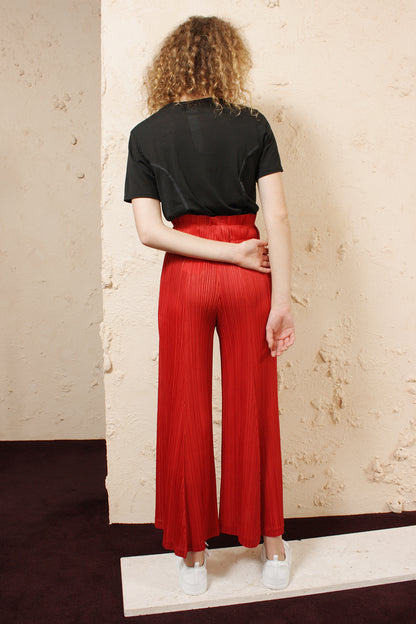 Red Wide Leg Trouser