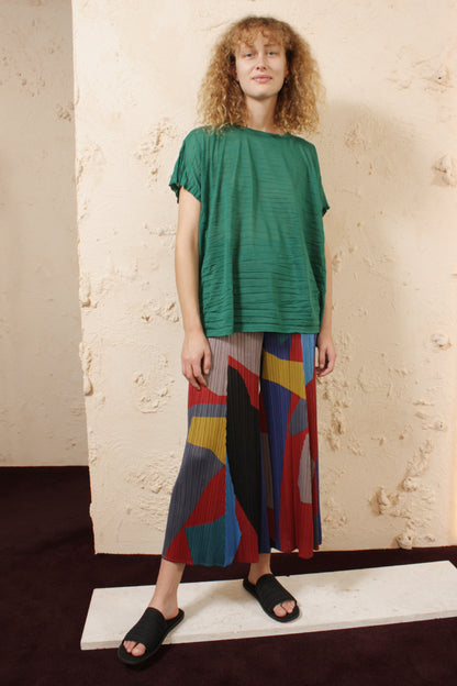 Crinkled Tee Green