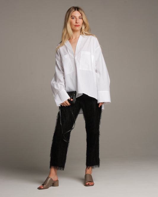 Peruna Black Fringed Trouser