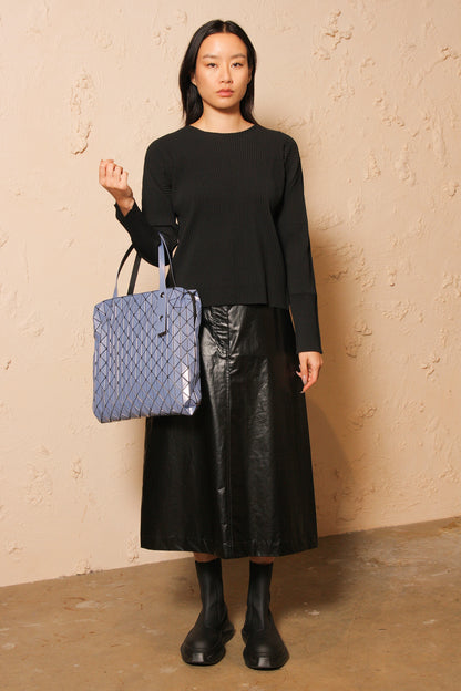 Metallic Row Hand Bag Glow Blue