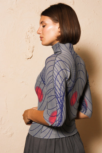 Micropleated Geometric Grey