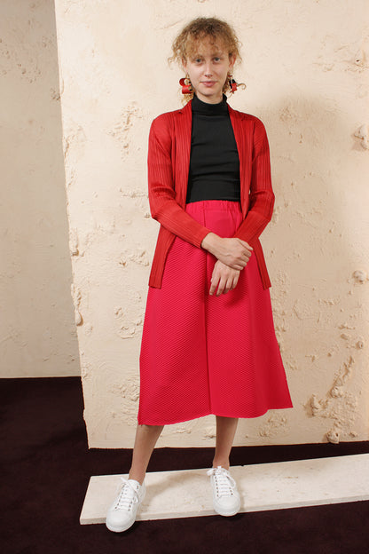 Simple Red Cardigan