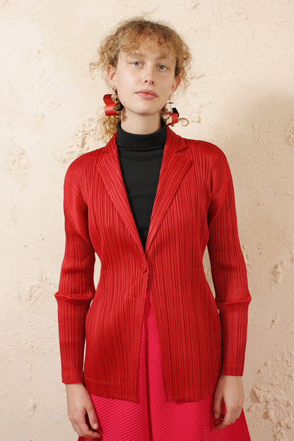 Simple Red Cardigan