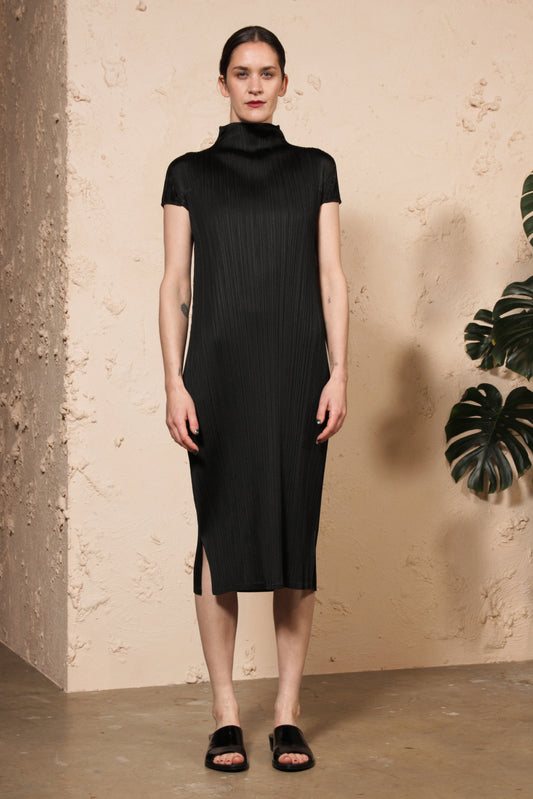 High Neck Dress Black