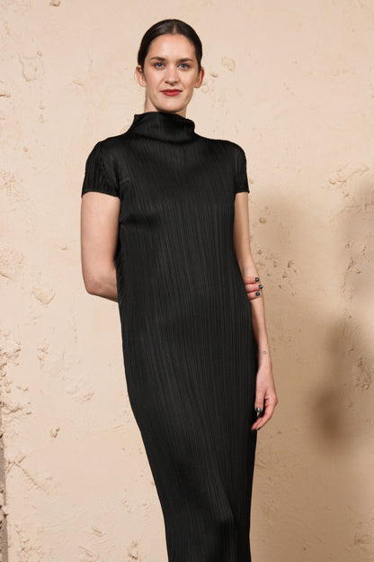 High Neck Dress Black