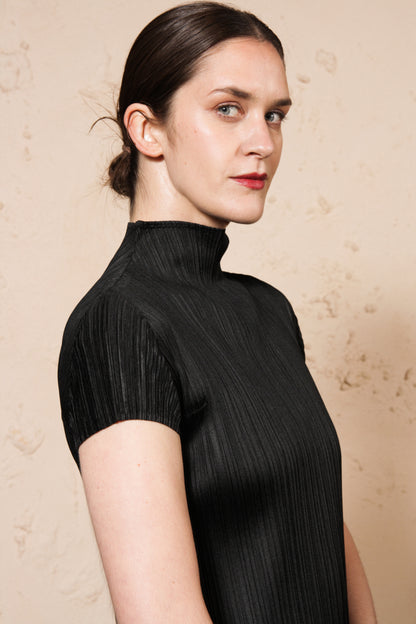 High Neck Dress Black