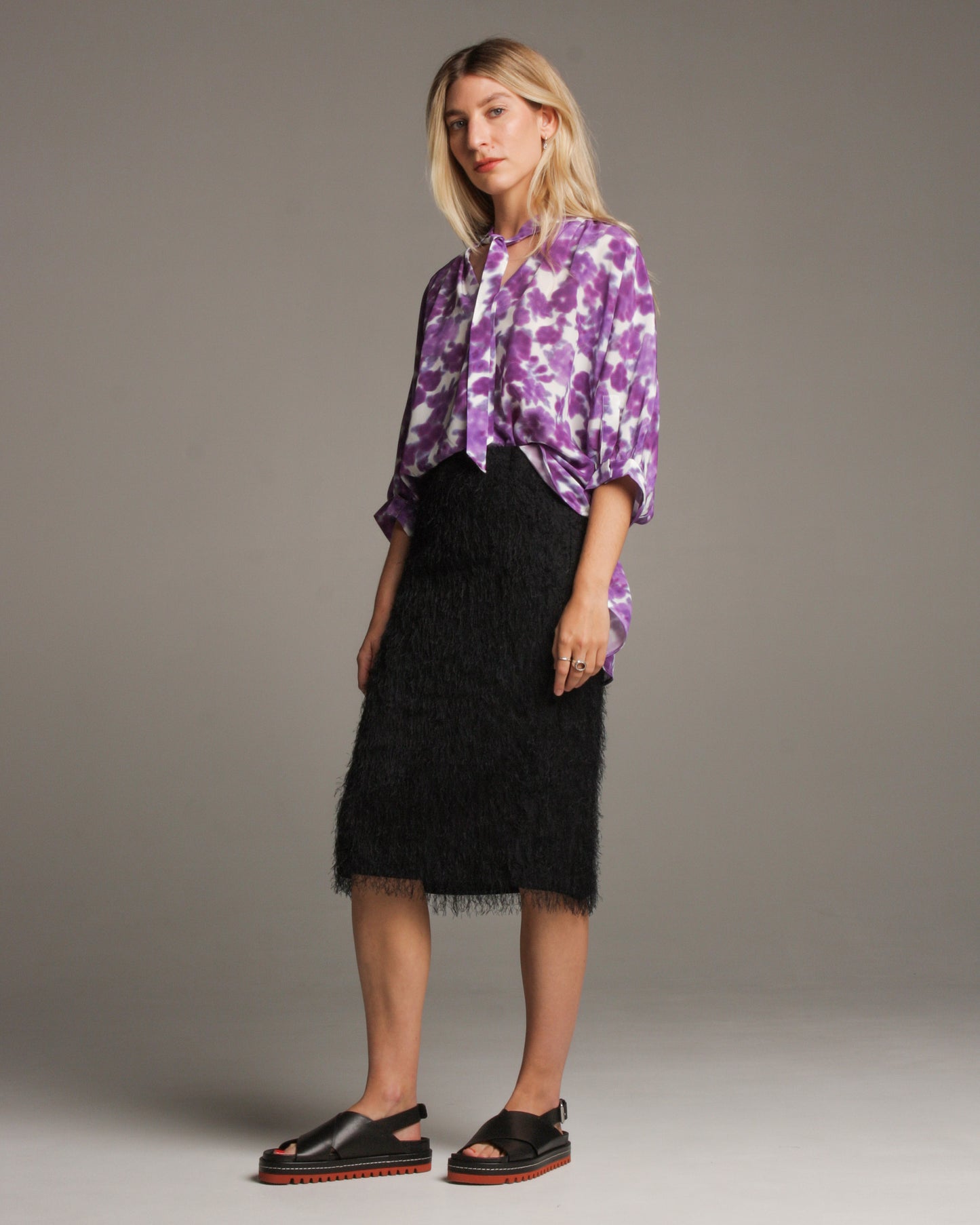 Salim Fringed Pencil Skirt