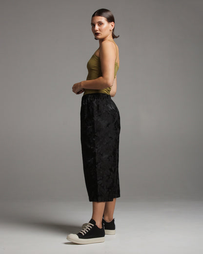 Floral Jacquard Wide Trouser