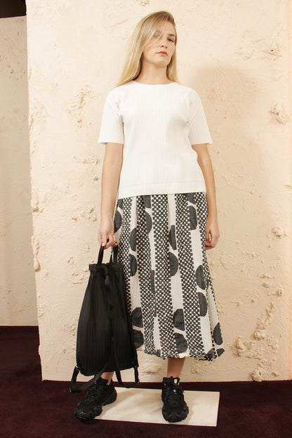 Soft Pleated White Tee