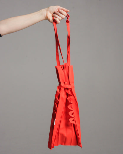 Red Tape Pleats Bag