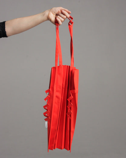 Red Tape Pleats Bag