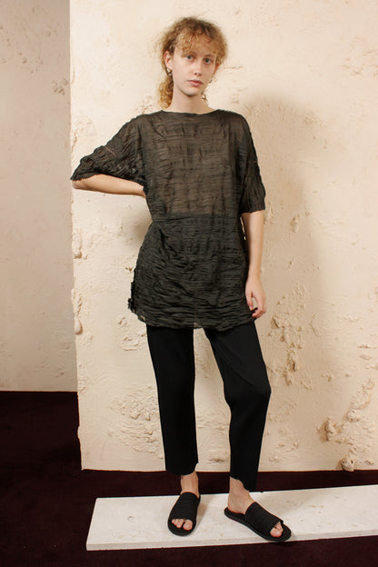 Sheer Crinkled Top
