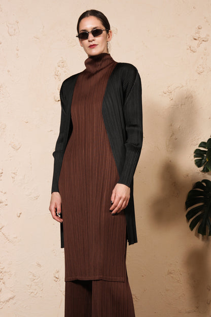 Long Open Cardigan Black