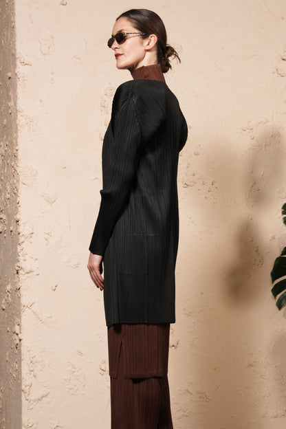 Long Open Cardigan Black