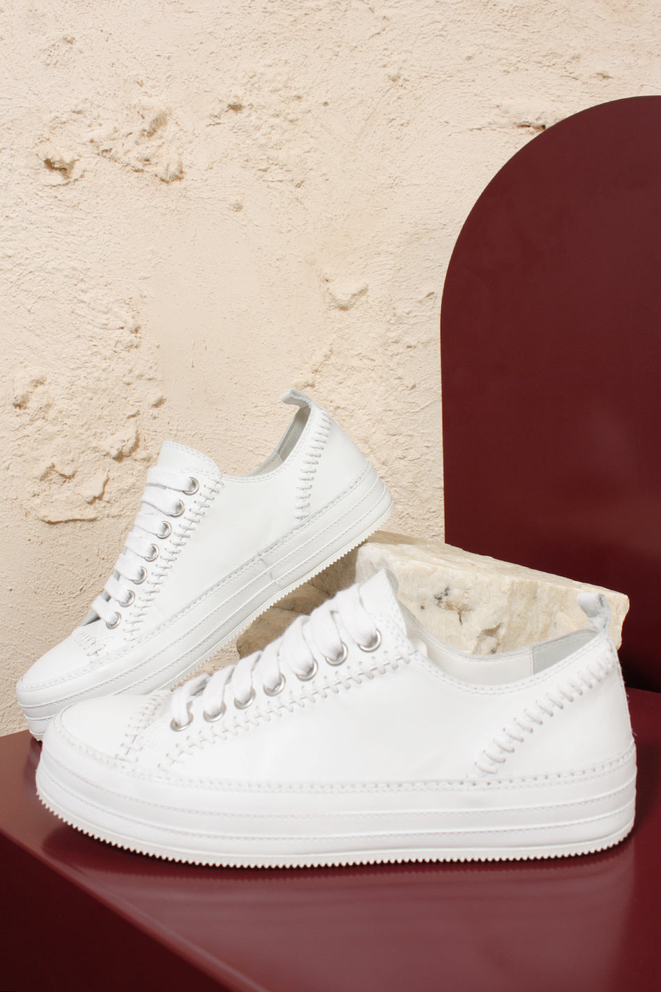 Bianco Leather Sneakers