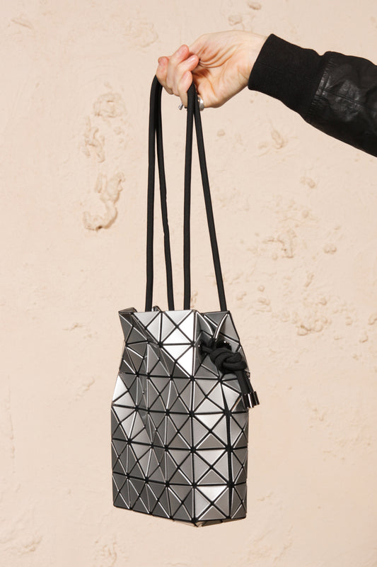 Drawstring Pouch Bag Silver