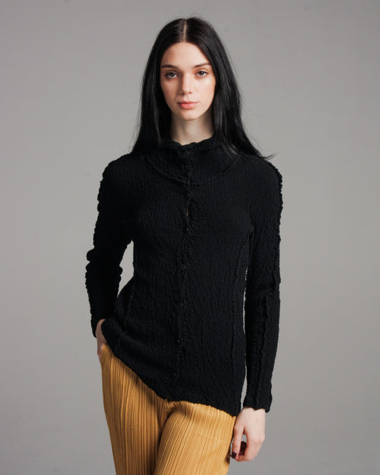 Onyx Black Cauliflower Shirt