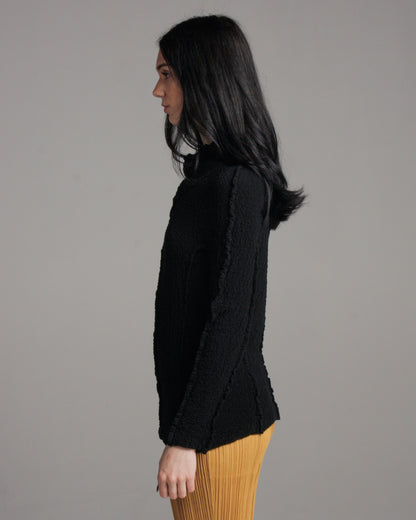 Onyx Black Cauliflower Shirt