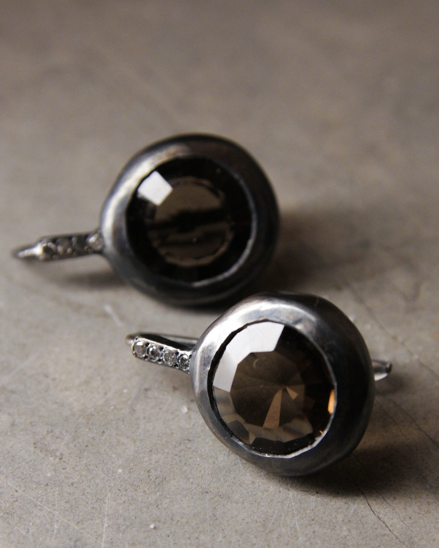 Bo Beenu Smoky Quartz Diamond Earrings