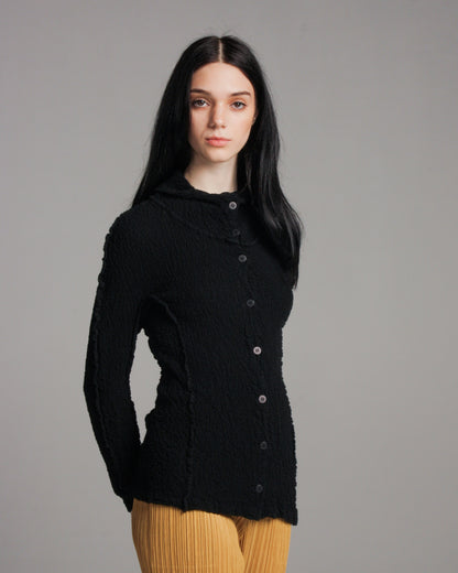 Onyx Black Cauliflower Shirt