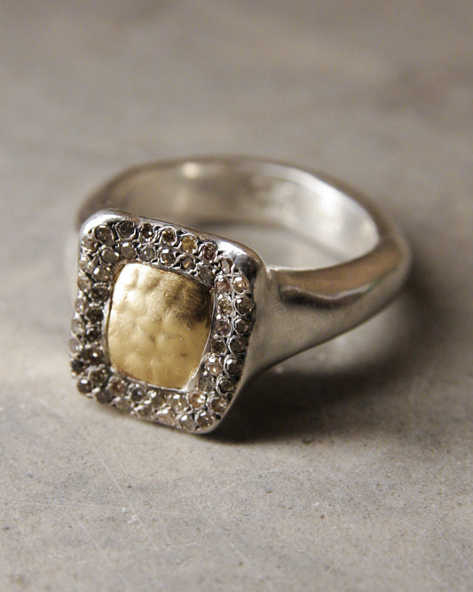 Romy Yellow Gold Cognac Diamond Ring