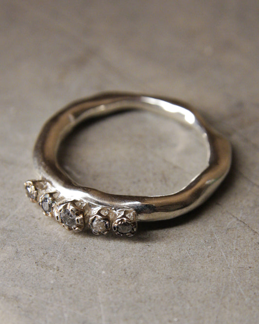 Poppy IIII Icy Grey Diamond Ring