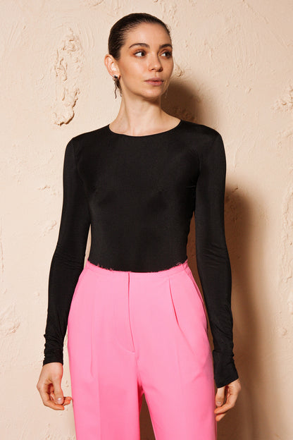 Black Long Sleeve Bodysuit