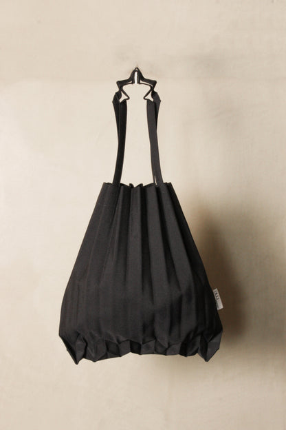 Chambray Pleated Tote Small