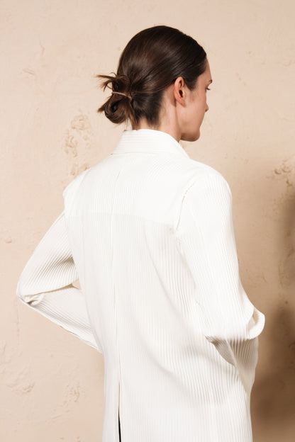 APOC Pleated Blazer Off White