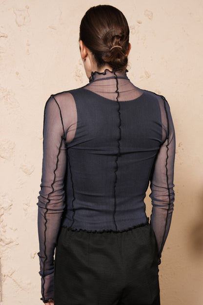 Mesh Long Sleeve Blue