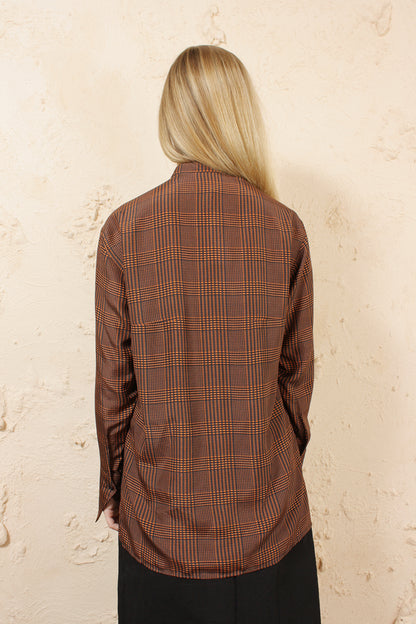 TARA ORANGE CHECK SHIRT