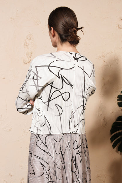 Conductor Printed Cardigan