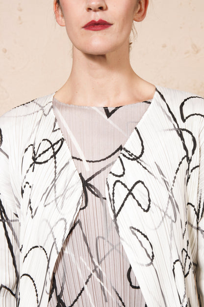 Conductor Printed Cardigan